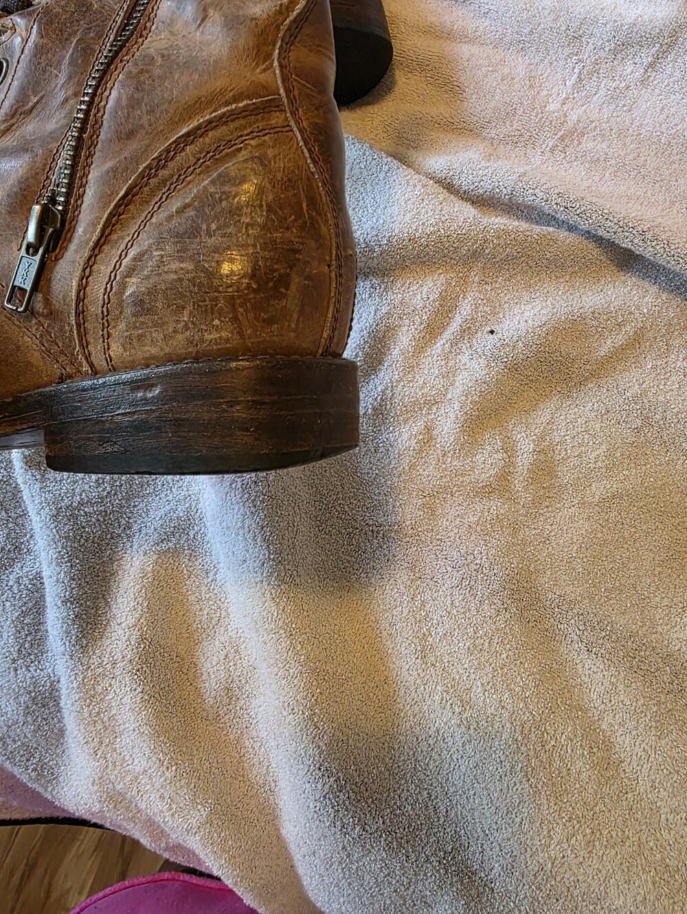 Vintage Lace-Up Leather Freebird Combat Boots in Distressed Brown - Picture 6 of 8